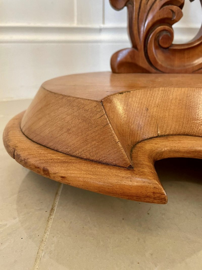 Antique Quality Victorian Satin Birch Carved Swing Mirror - Image 3